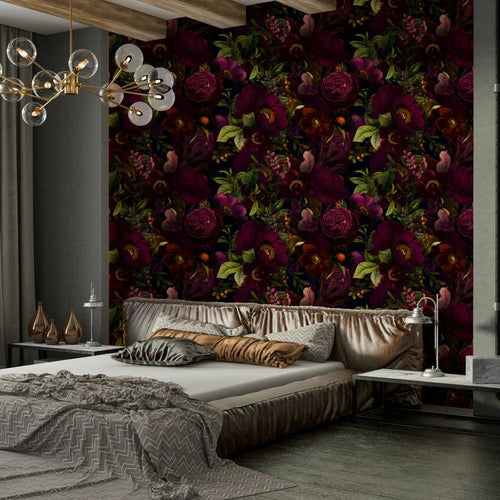 Uta Naumann green vista mural in a bright lounge room