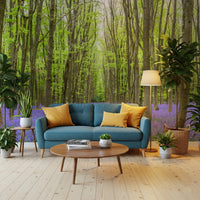 Springtime Woodland Floral Path Wall Mural