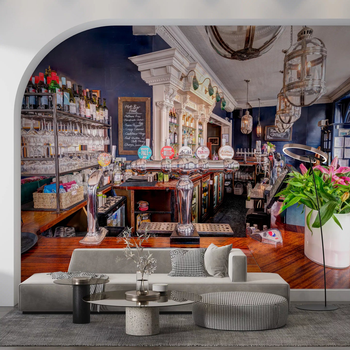 Artisanal Mahogany Home Bar Haven Wall Mural