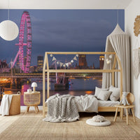Evening River Thames Reflection Wall Mural