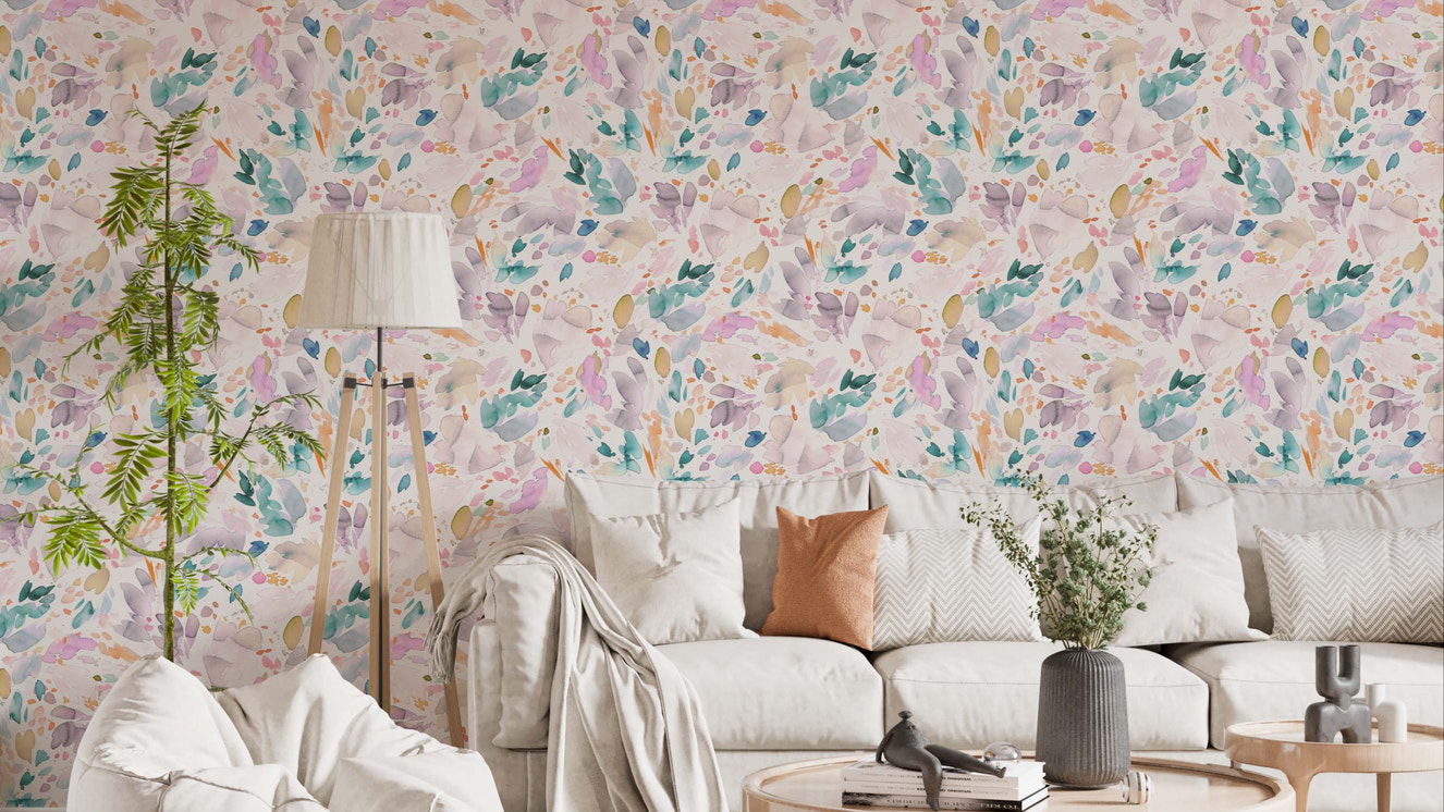 Watercolor Abstract Petals Wallpaper⁠