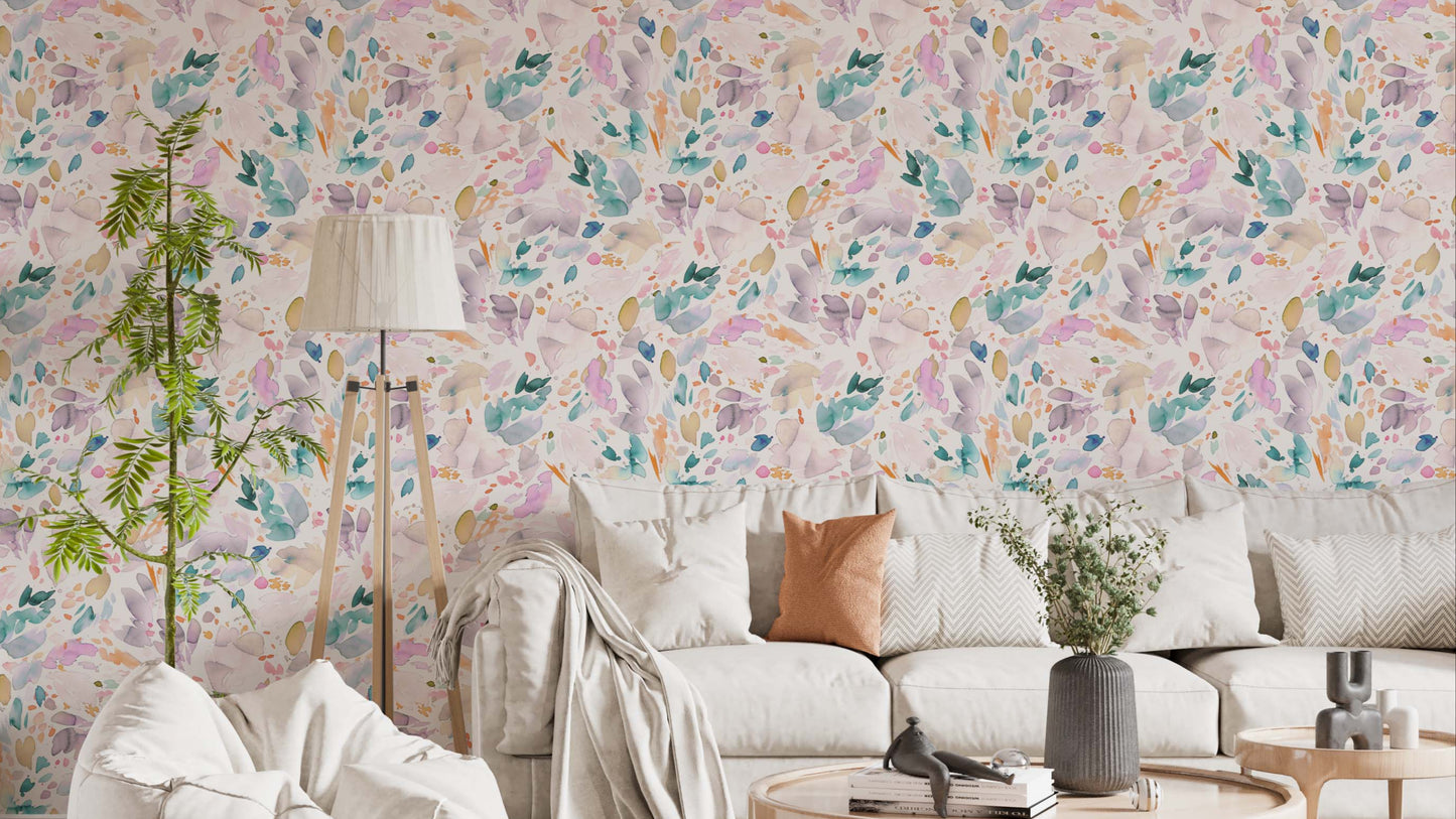 Watercolor Abstract Petals Wallpaper⁠