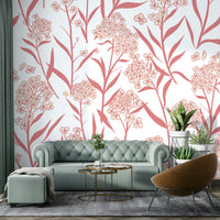 Nature-inspired wall decor with subtle floral details wallpaper