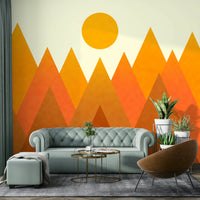 Soft candy mountain view – kids room wall mural