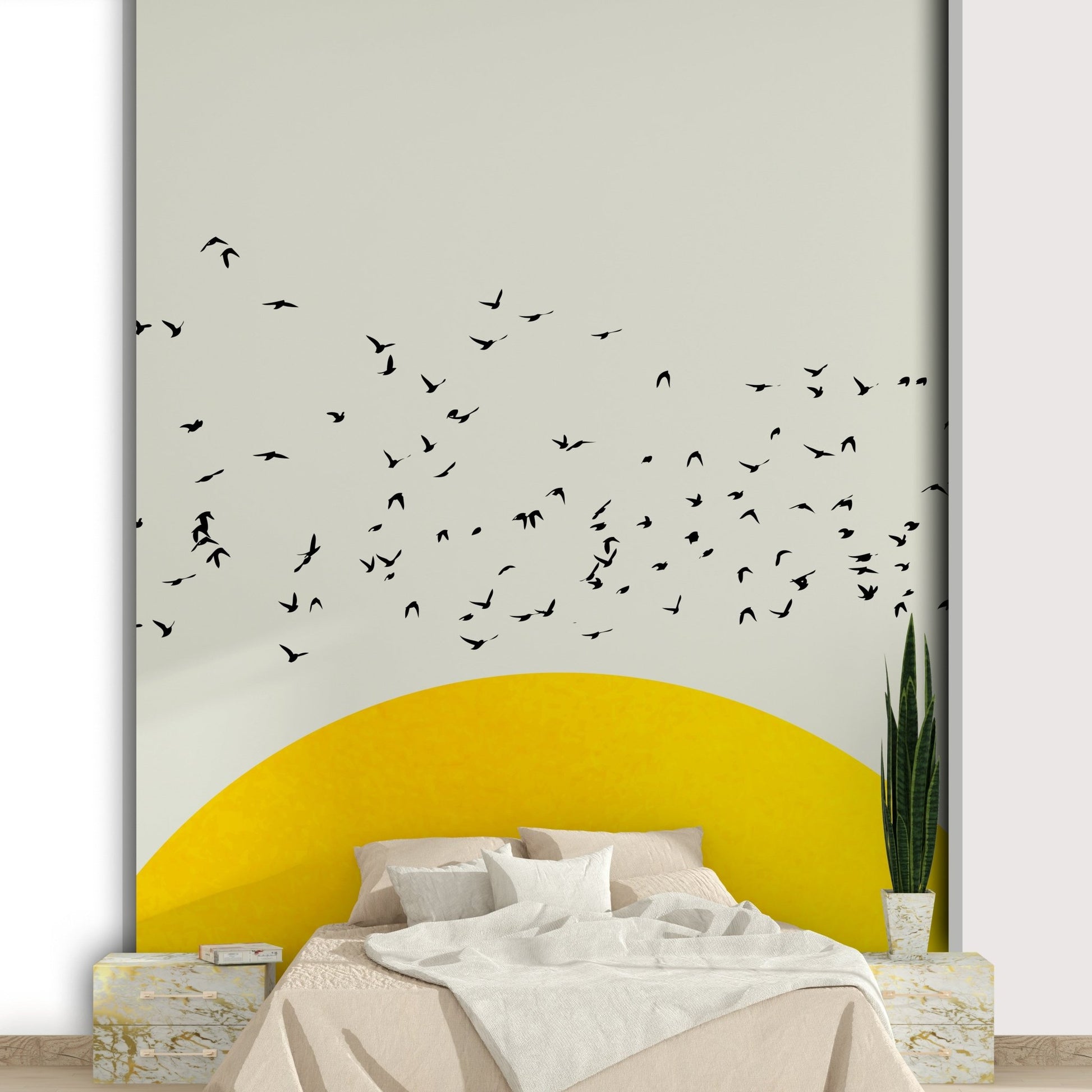 A captivating and dynamic wall mural.
