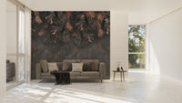 Dark Hanigng Tropical Leaves Wallpaper Mural - Giffywalls