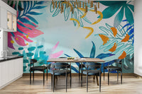 Summer Watercolors Wallpaper Mural - Giffywalls