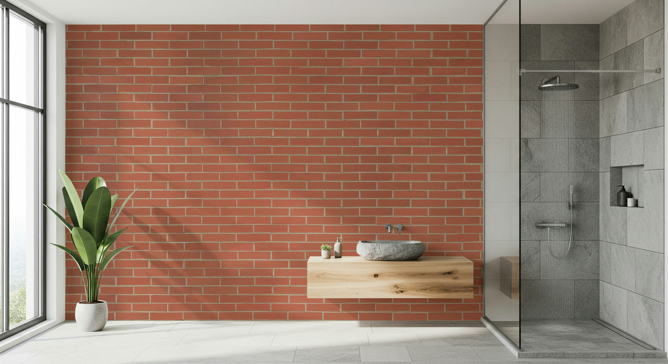 A beautiful classic brick wallpaper mural with realistic texture.

