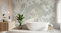 Serene Woodland Sketch Wall Mural