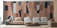 Chromatic puzzle wallpaper mural for walls