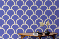 Scallop Purple Color Wallpaper - a perfect wall statement