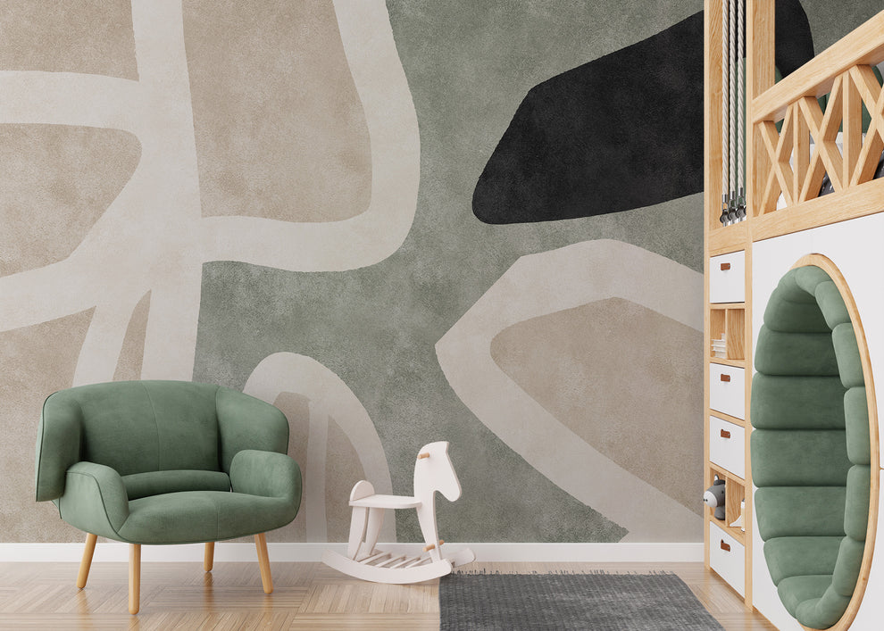 Golden Geometric Abstract Wallpaper Mural Golden Geometric Abstract Wallpaper Mural