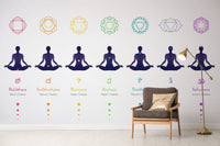 Meditation Body Chakras Wallpaper Mural - Giffywalls