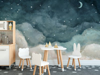 Night Sky Serenade Wallpaper for kids' rooms