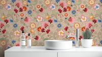 Chic floral wallpaper with Provence charm