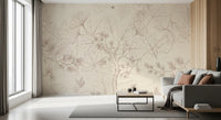 Serene Forest Sketch Wall Mural