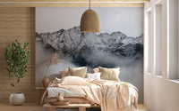 Foggy Mountain Wallpaper Mural - Giffywalls