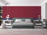 Fabric-style tied thread wallpaper for a chic statement wall.
