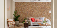 Taupe Brown Autumn Leaf Wallpaper Mural - Giffywalls