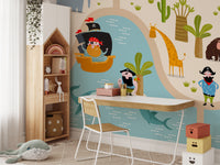 Pirate Animals Kids Wallpaper - Giffywalls