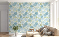 Dreamy Pastel Hydrangea Garden Wallpaper⁠
