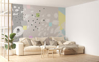 Abstract Art Design Brush Stroke Wallpaper Mural - Giffywalls