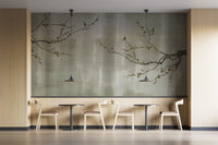 Blossom Vista Japanese floral wallpaper, serene and elegant