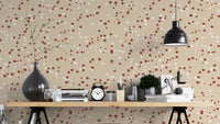 Cozy cream polka dots wallpaper for soft playful spaces

