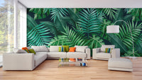 Tranquil Green Leaves Wallpaper Mural for bedrooms
