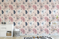 Delicate dancers in a stylish wallpaper