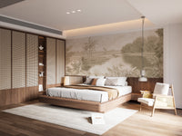 Blue Tone Shadowy Lakeshore Wallpaper Murals - Giffywalls