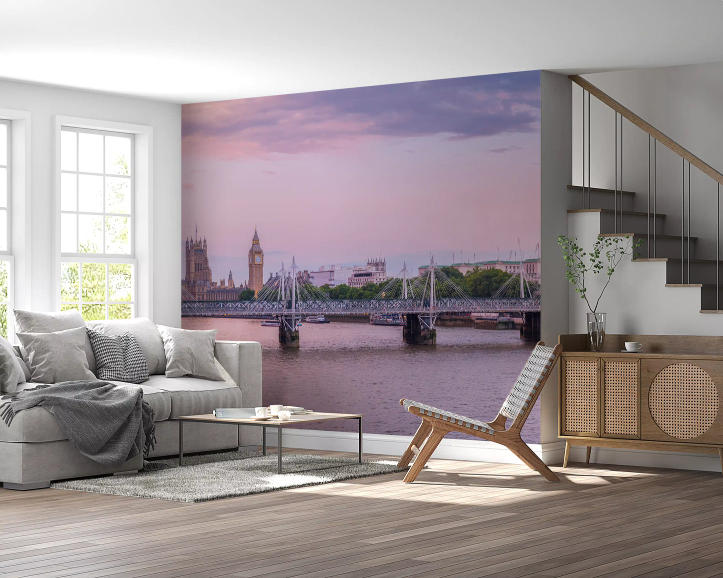 Thames Sunset Skyline Wall Mural