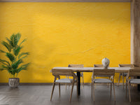 Vibrant yellow textured wallpaper mural décor
