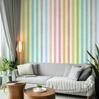 Decorative pastel stripes on white base