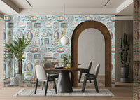 Delicate vintage sardine can print

