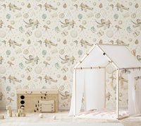 Sky-high adventure mural for nurseries