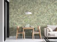 Watercolor Dancing Green Leaf Wallpaper Murals - Giffywalls