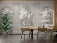 Subtle textured tones architecture mural design
