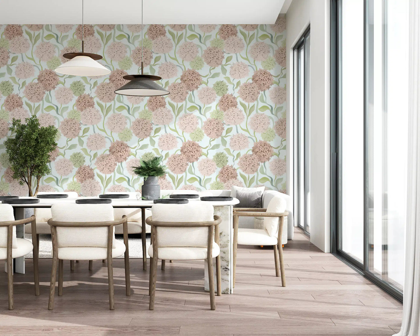 Dreamy Watercolor Petal Clusters Wallpaper⁠