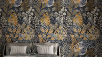 Nature-Inspired Nocturne Botanical Wallpaper Mural
