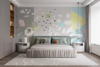 Creative brush stroke mural for walls
