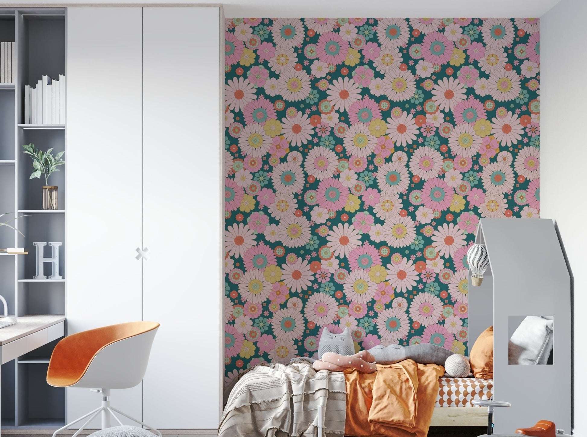 Suitable for a retro, eclectic, or themed interior.
