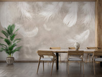 Watercolor feather wallpaper for serenity
