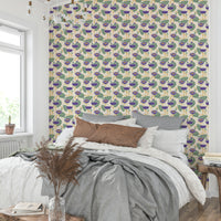 Peel and stick wallpaper with dreamy lotus blooms

