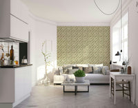 Peel and stick magnolia wallpaper in earthy hues

