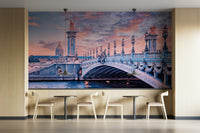 Historic Paris bridge over calm waters

