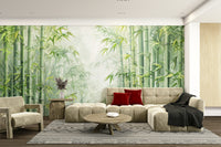 Nature-inspired wallpaper for walls with bamboo forest

