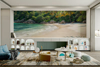 Hidden Tropical Oasis wallpaper with exotic green foliage

