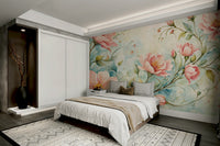 Blush wallpaper featuring delicate blooming florals

