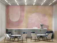 Blush abstract wallpaper in soft pastel tones

